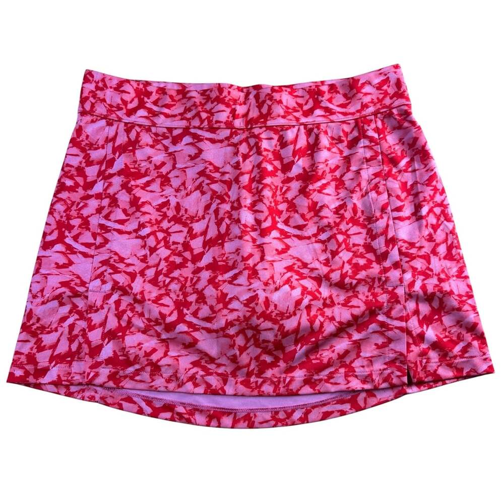 J.Lindeberg Pink Abstract Print Golf Skort Skirt Size M